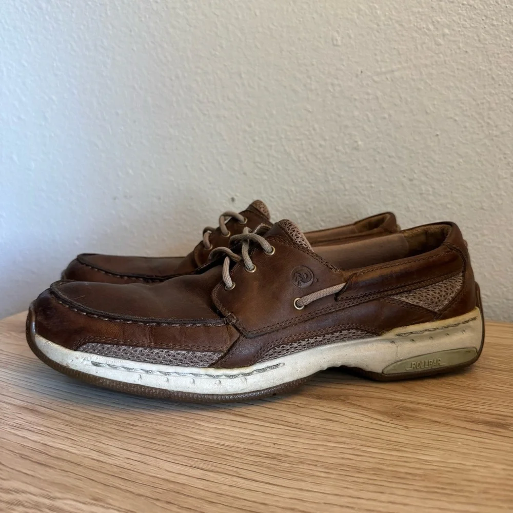Dunham Brown Leather Dunham Boat Captain Shoes Mens Size 11 B Lace‎ Up Comfort